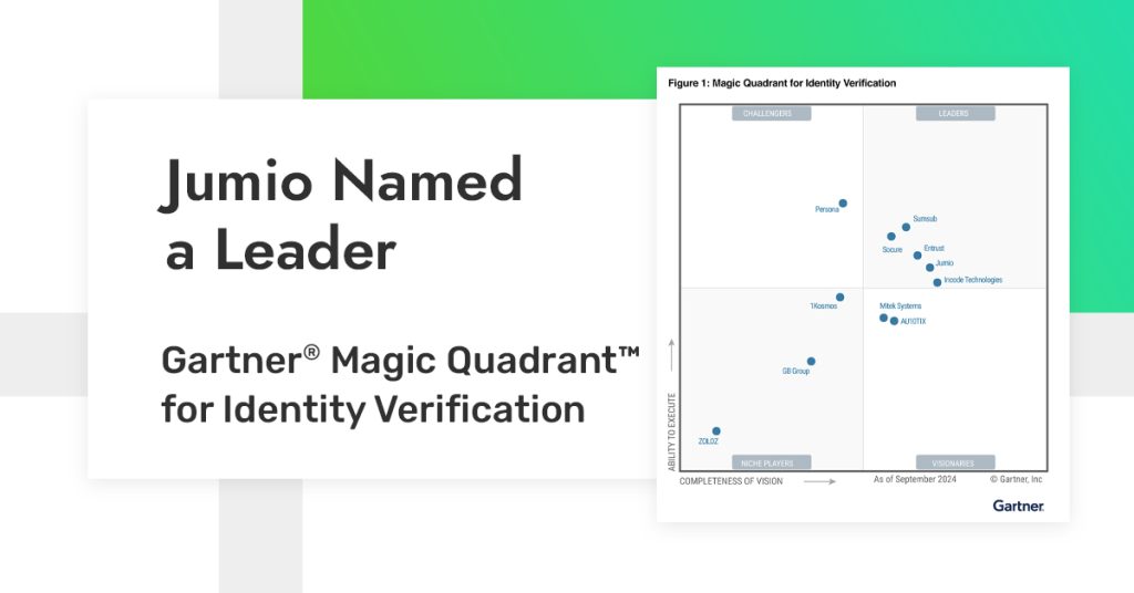 Jumio Named a Leader in 2024 Gartner Magic Quadrant